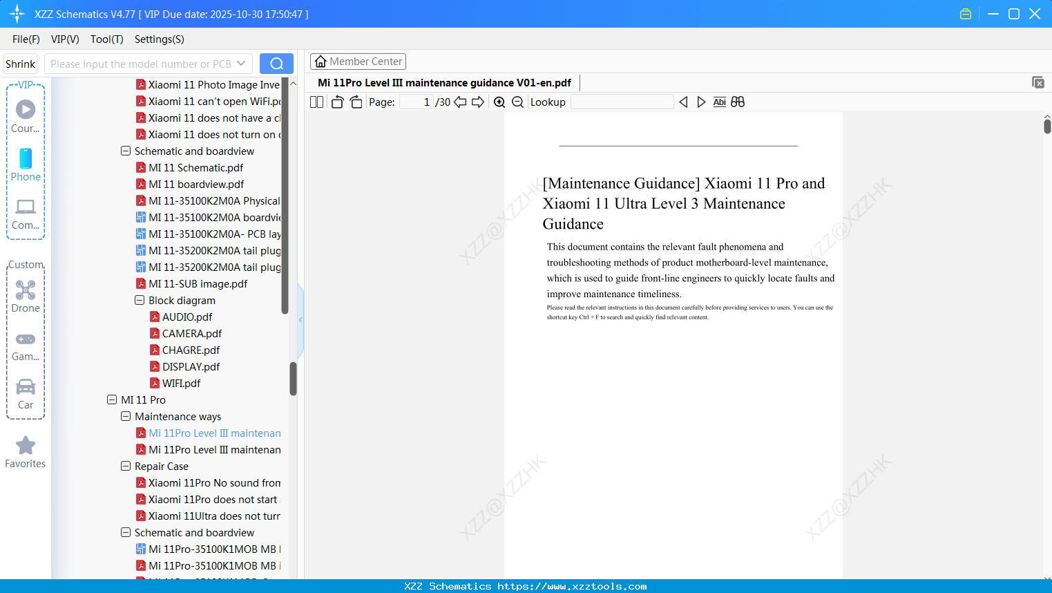 Xiaomi Mi 11Pro Level III Maintenance Guidance V01-en